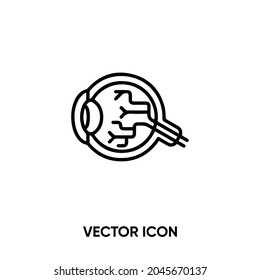 Icono vectorial del béisbol. Ilustración vectorial plana moderna para sitio web o aplicación móvil.Símbolo de desorden de Eyeball, ilustración del logo. Gráficos vectoriales perfectos para píxeles