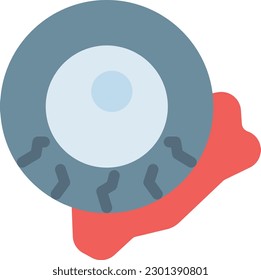 eyeball Vector illustration on a transparent background. Premium quality symmbols. Line Color vector icons for concept and graphic design.