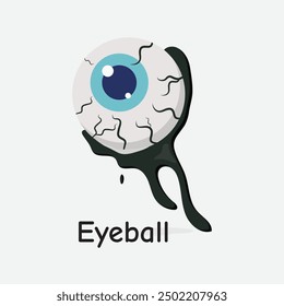 Eyeball Vector Illustration: Spooky Halloween Creepy Design