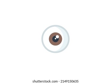 Eyeball Vector Isolated Emoticon. Eye Icon