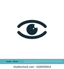 Eyeball Vision Icon Vector Logo Template Illustration Design. Vector EPS 10.