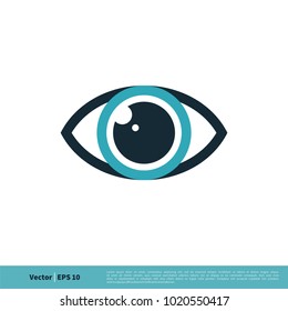 Eyeball Vision Icon Vector Logo Template Illustration Design. Vector EPS 10.