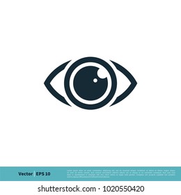 Eyeball Vision Icon Vector Logo Template Illustration Design. Vector EPS 10.