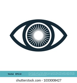 Eyeball Vision Icon Vector Logo Template Illustration Design. Vector EPS 10.