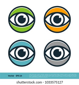 Eyeball, Vision Icon Vector Logo Template Illustration Design. Vector EPS 10.