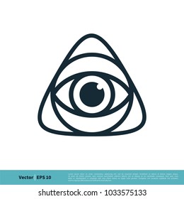 Eyeball, Vision Icon Vector Logo Template Illustration Design. Vector EPS 10.