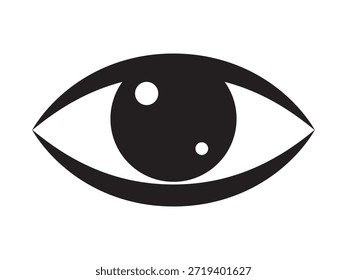 Icono de la visión del globo ocular para la vista, el reloj y la visibilidad