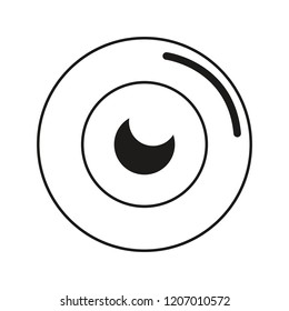 eyeball vision on white background