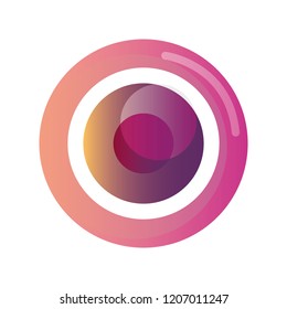 eyeball vision on white background