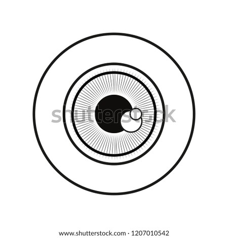 eyeball vision on white background