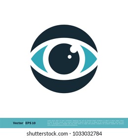 Eyeball, Vision, View Icon Vector Logo Template Illustration Design. Vector EPS 10.