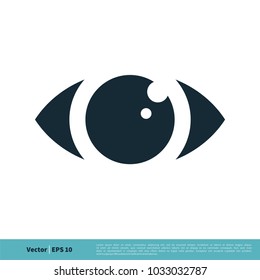 Eyeball, Vision, View Icon Vector Logo Template Illustration Design. Vector EPS 10.