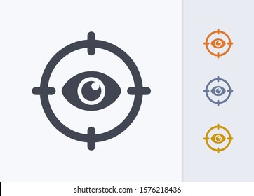 Eyeball Within Target - Pastel Stencyl Icons. A professional, pixel-aligned icon.