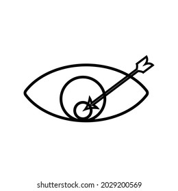 Eyeball Within Target - Pastel Stencyl Icons. A professional, pixel-aligned icon