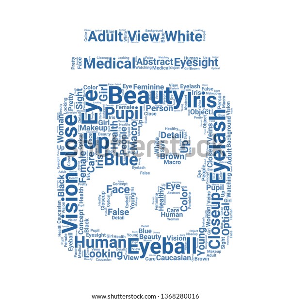 Eyeball Word Cloud Tag Cloud About Stock Vector (Royalty Free