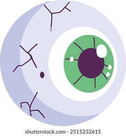 Eyeball of Zombie Clipart Illustration