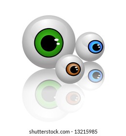 eyeballs isolated vector