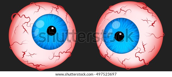 ハロウィーンには怖い目玉 いらいらした目を悪意に満ちた目で見る ベクターイラスト のベクター画像素材 ロイヤリティフリー