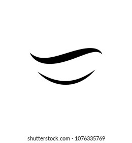 eyebrow black icon vector template