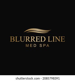 Eyebrow Blurred Line And Spa Logo