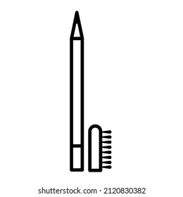 Eyebrow brush vector stock illustration. Makeup. Apply mascara to your eyelashes. isolated on a white background.