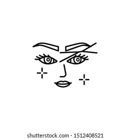 Eyebrow care spa icon. Element of spa thin line icon