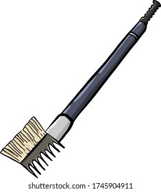 Eyebrow comb , illustration, vector on white background