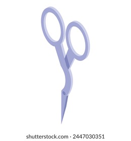 Eyebrow correction scissors icon isometric vector. Tattoo makeup. Facial tinting