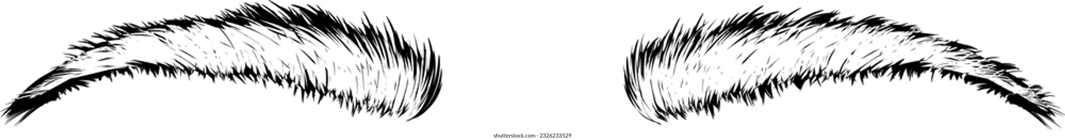 Logo de diseño de cejas. Masa vectorial. Minimalismo.
