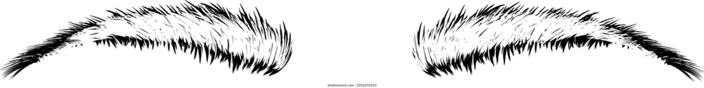 Logo de diseño de cejas. Masa vectorial. Minimalismo.
