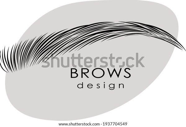 Eyebrow design\
logo. Vector brow.\
Minimalism.