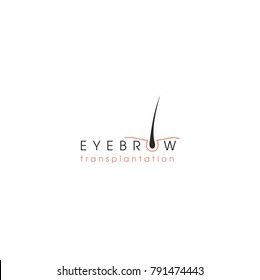 Eyebrow design. Template for logo