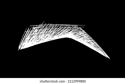 eyebrow drawing by hand. eyebrow permanent tattoo - vector illustration. beauty salon, makeup