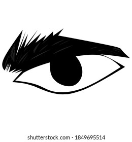 Augenbrauen und Vektorgrafik, Schwarz-Weiß-Design