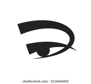 pestañas de ceja. logotipo estilizado para los ojos. maquillaje para salón de belleza - ilustración vectorial de estilo plano