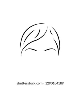 eyebrow, forehead, care, beauty hand drawn icon on white background