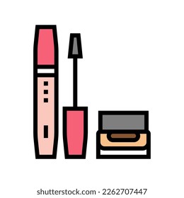 eyebrow gel color icon vector. eyebrow gel sign. isolated symbol illustration