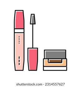eyebrow gel color icon vector. eyebrow gel sign. isolated symbol illustration