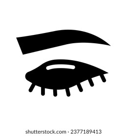 eyebrow glyph icon illustration vector graphic. Simple element illustration vector graphic, suitable for app, websites, and presentations isolated on white background