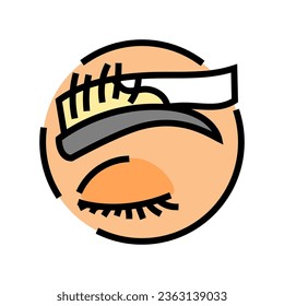 eyebrow hair removal female color icon vector. eyebrow hair removal female sign. isolated symbol illustration