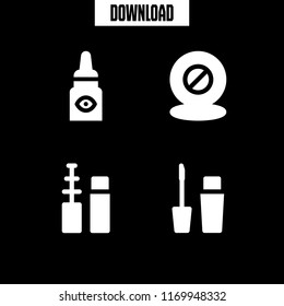 eyebrow icon. 4 eyebrow vector set. makeup and eye drops icons for web and design about eyebrow theme