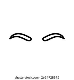 eyebrow icon color editable on white background