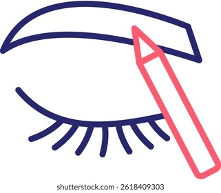 Eyebrow Icon Color Vector Illustration