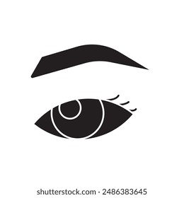 Eyebrow icon design, isolated on white background, vector illustration