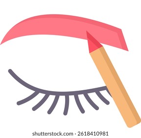Eyebrow Icon Flat Vector Illustration