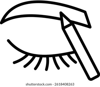 Eyebrow Icon Line Vector Illustration