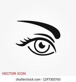 Eyebrow icon. Logo beauty salon. Care for eyebrows