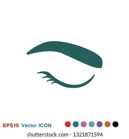Eyebrow icon. Logo beauty salon. Care for eyebrows