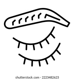 Imagen vectorial de icono de la ceja. También se puede usar para aplicaciones web, aplicaciones móviles y medios impresos.