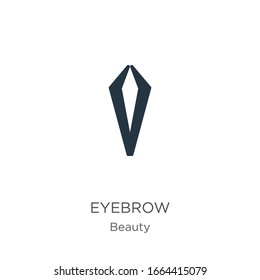 Eyebrow icon vector. Trendy flat eyebrow icon from beauty collection isolated on white background. Vector illustration can be used for web and mobile graphic design, logo, eps10